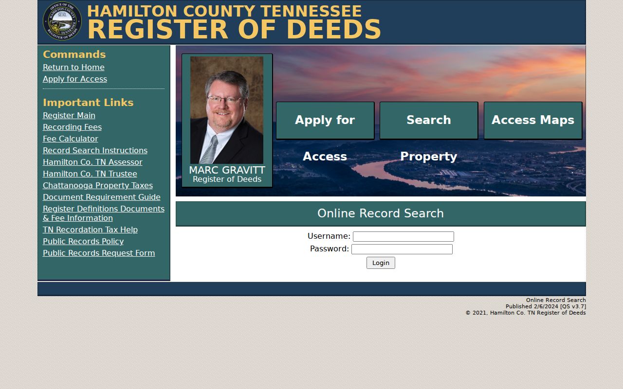 Hamilton County street directory Register deed index account login