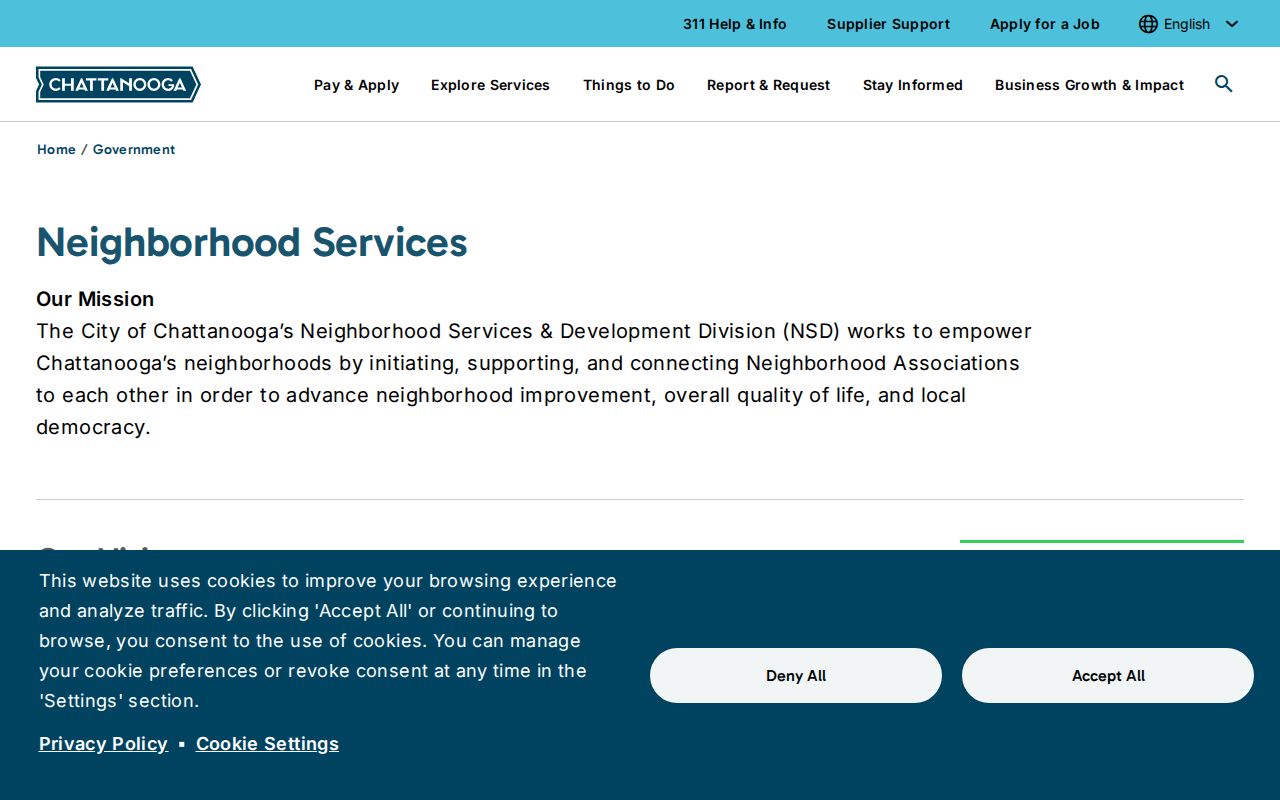 Hamilton County neighbors Chattanooga Neighborhood Services information