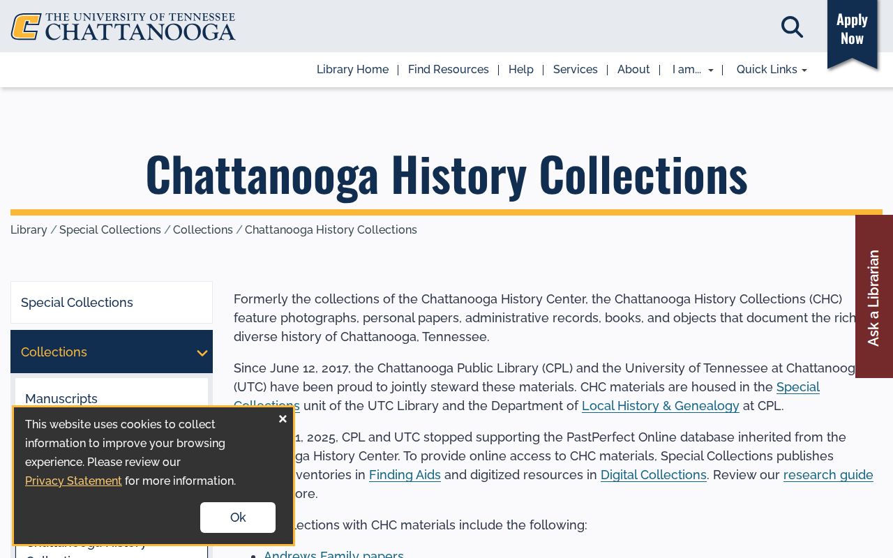 Hamilton County previous residents research in UTC history collections
